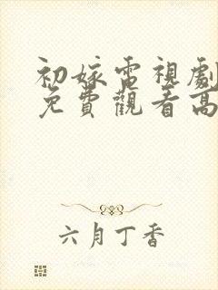 初嫁电视剧全集免费观看高清