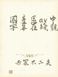 国产区av中文字幕在线观看一区