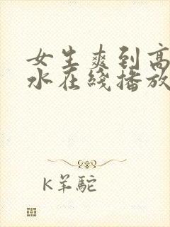 女生爽到高潮喷水在线播放