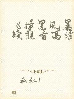 《扫黑风暴》在线观看高清免费