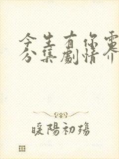 今生有你电视剧分集剧情介绍