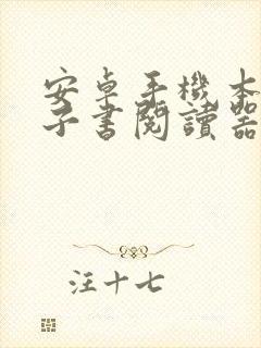 安卓手机本地电子书阅读器