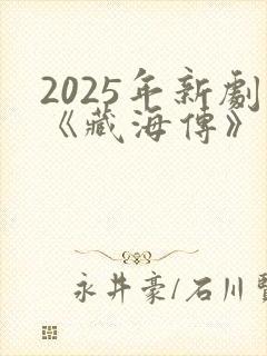 2025年新剧《藏海传》封面
