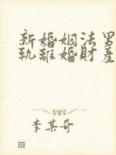 新婚姻法男方出轨离婚财产分割