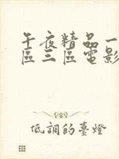 午夜精品一区二区三区电影在线观看