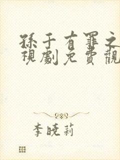 孙千有罪之身电视剧免费观看全集高清封面