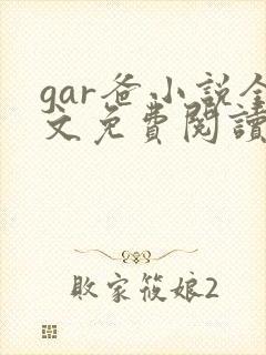 gar爸小说全文免费阅读最新章节