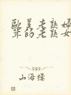 欧美老熟妇毛茸茸的老熟女