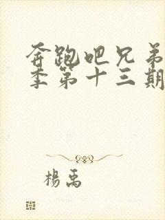 奔跑吧兄弟第一季第十三期完整版封面