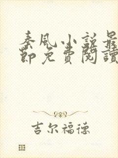 秦风小说最新章节免费阅读全文封面