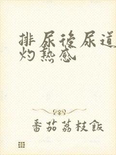 排尿后尿道口有灼热感封面