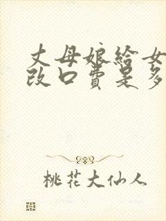 丈母娘给女婿的改口费是多少封面