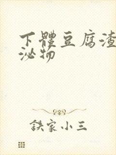 下体豆腐渣状分泌物