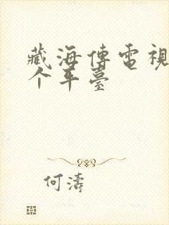 藏海传电视剧那个平台