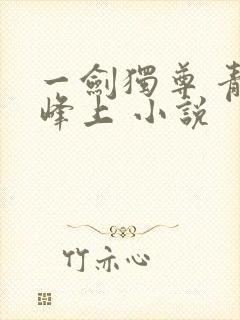 一剑独尊 青鸾峰上 小说