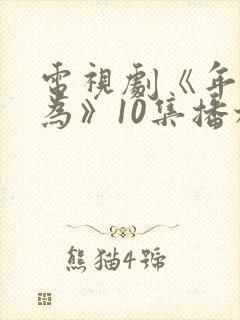 电视剧《年少有为》10集播放封面