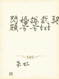 闪婚总裁契约妻顾兮兮txt封面
