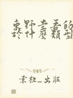 东野圭吾的书属于什么类型