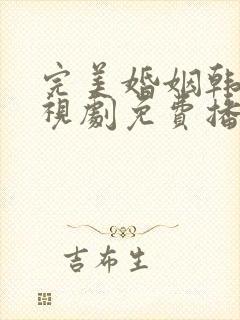 完美婚姻韩剧电视剧免费播放全集