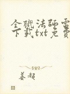 全职法师电子书下载txt免费