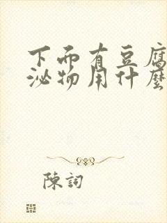 下面有豆腐渣分泌物用什么药