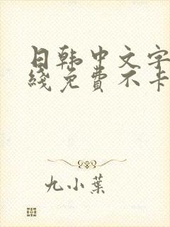 日韩中文字幕在线免费不卡