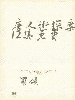 唐人街探案网剧12集免费