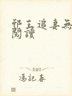 邪王追妻无弹窗阅读