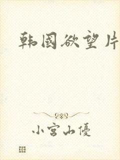 韩国欲望片伦理