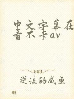 中文字幕在线观看不卡av