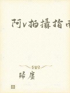 阿v拍摄指南封面