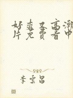 好爽又高潮了毛片免费看中文封面