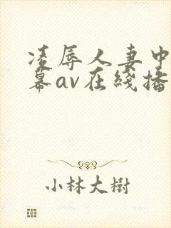凌辱人妻中文字幕av在线播放