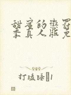 甜蜜的惩罚第一季真人版免费观看全集