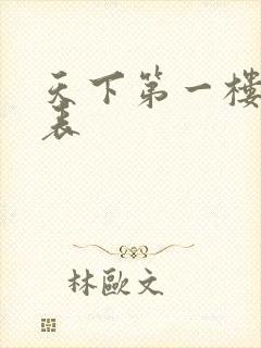 天下第一楼演员表