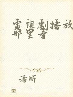 电视剧播放量在哪里看