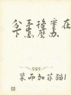 分手后实在放不下怎么办封面