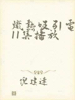 炽热吸引电视剧11集播放