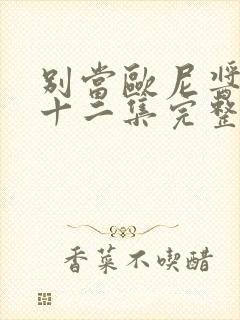 别当欧尼酱了第十二集完整版