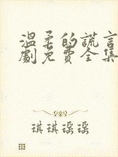 温柔的谎言电视剧免费全集完整版封面