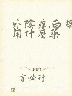 外阴痒,白带黄用什么药