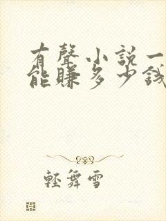 有声小说一个月能赚多少钱