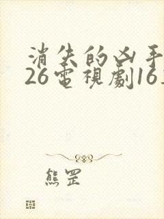 消失的凶手2026电视剧16集免费播放全