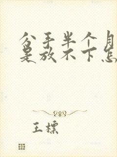 分手半个月了还是放不下怎么办封面