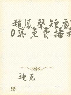 赵凤声短剧100集免费播放