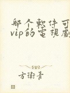 哪个软件可以看vip的电视剧免费