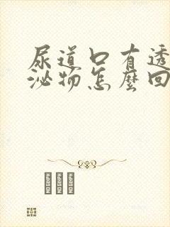 尿道口有透明分泌物怎么回事