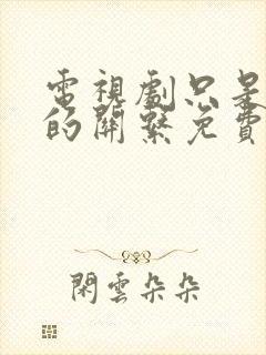 电视剧只是结婚的关系免费观看全集