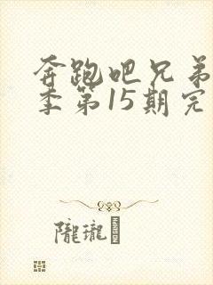 奔跑吧兄弟第一季第15期完整版封面