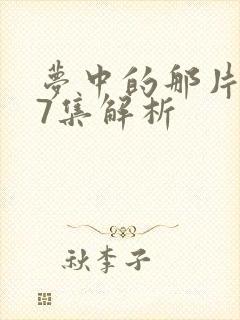 梦中的那片海27集解析封面